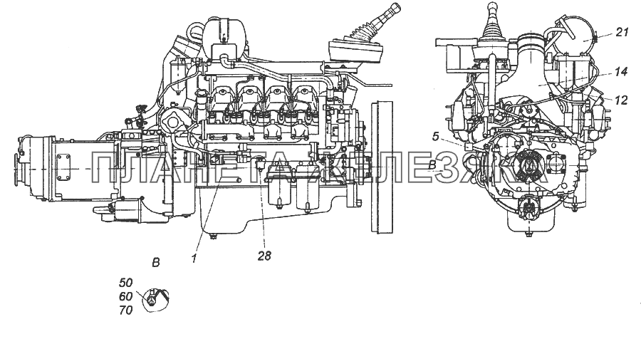 6522-1000263-10 Агрегат силовой 740.61-320, укомплектованный для установки на автомобиль КамАЗ-6522 (Euro-2, 3)